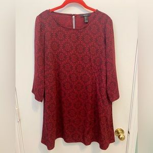 Forever 21 | Red and black patterned dress